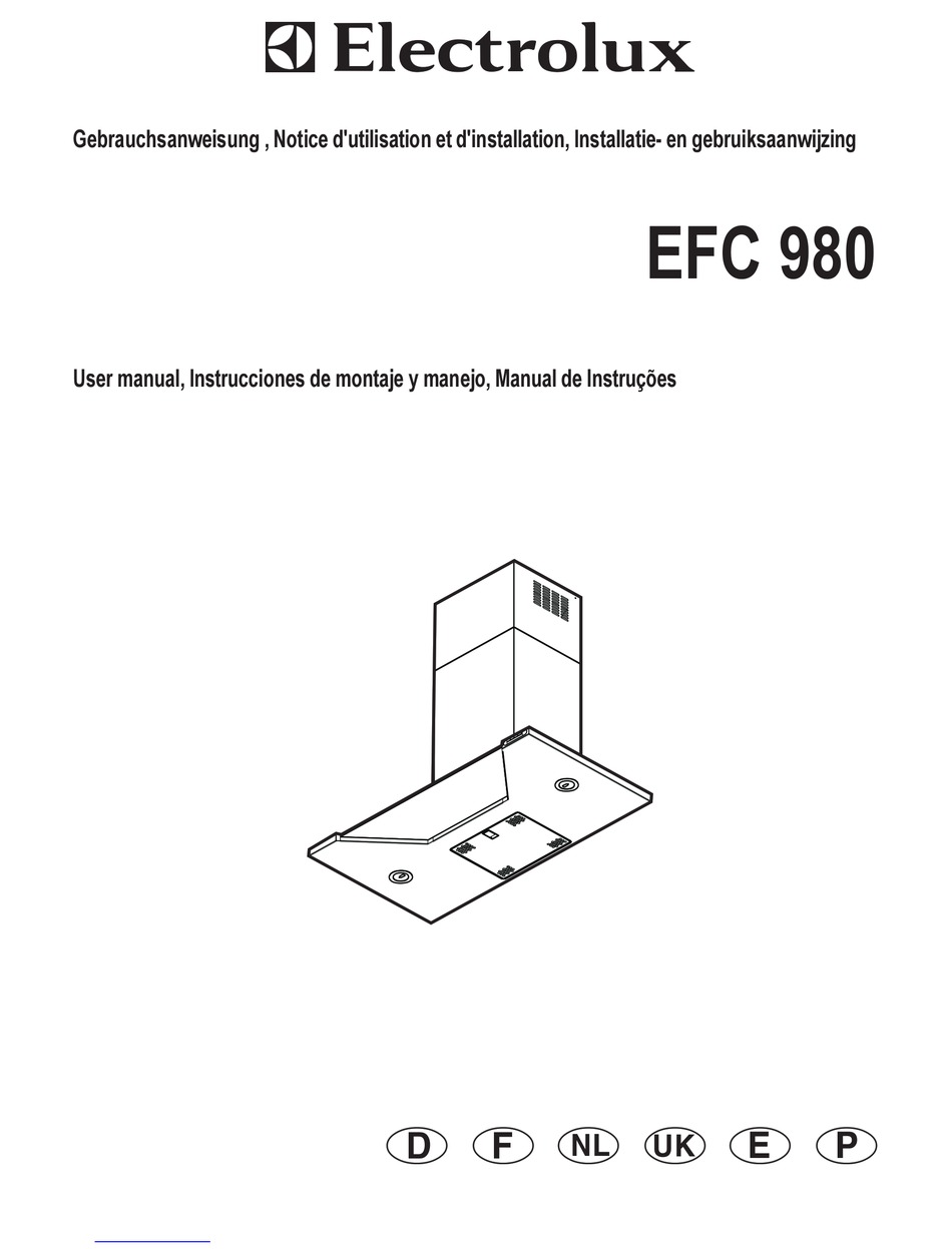 ELECTROLUX EFC 980 USER MANUAL Pdf Download ManualsLib