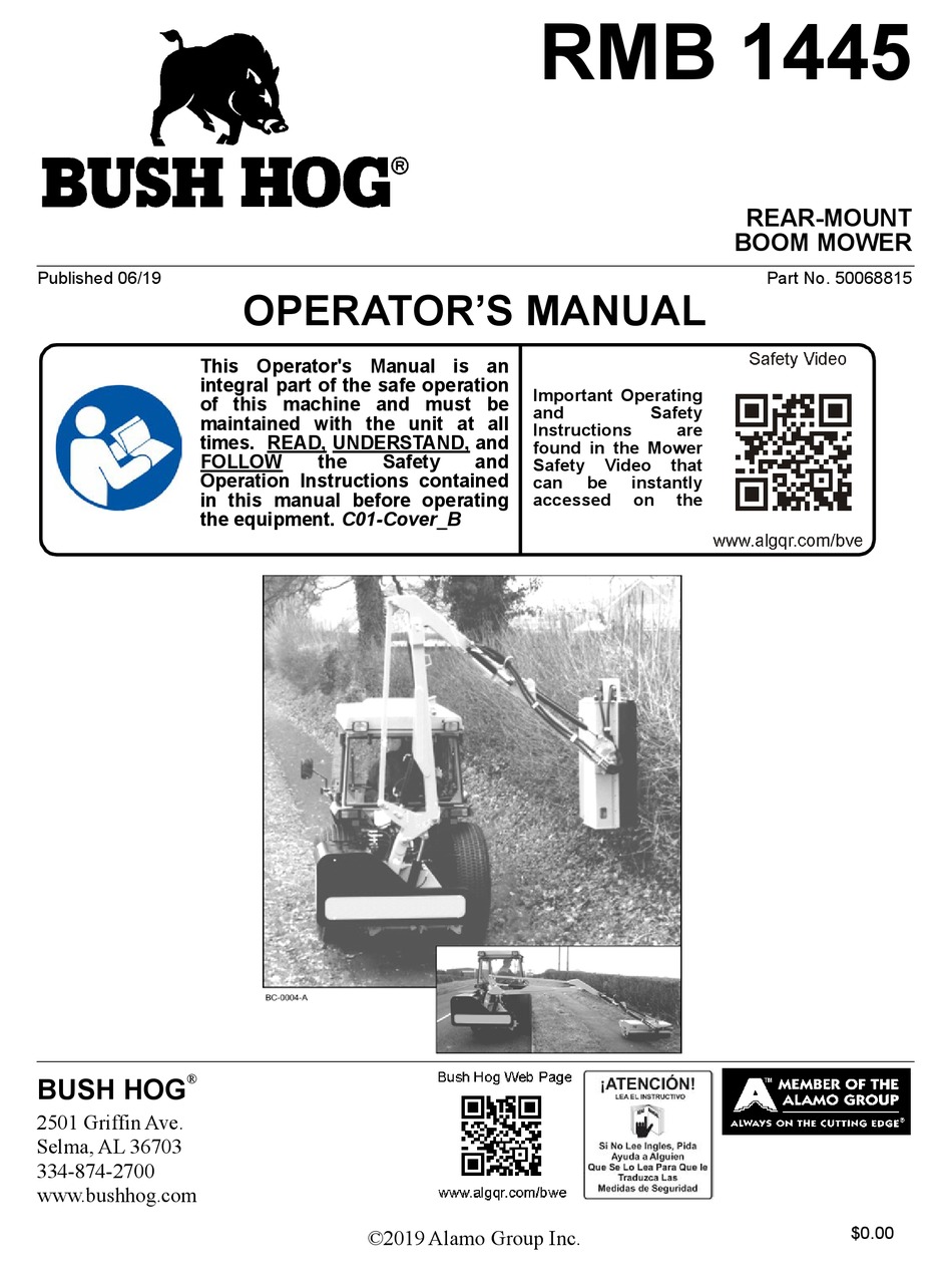BUSH HOG RMB 1445 OPERATOR