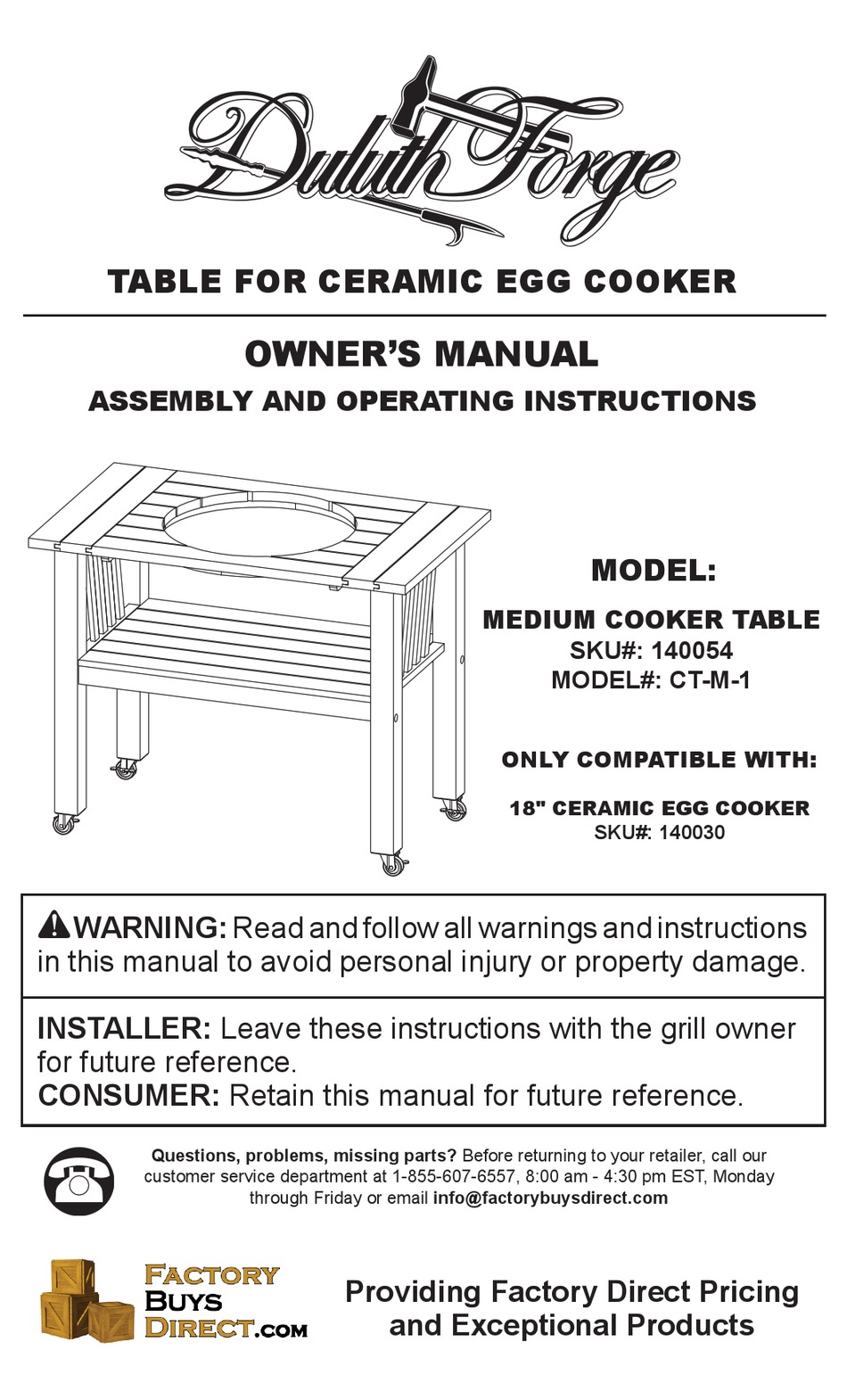 DULUTH CTM1 OWNER'S MANUAL Pdf Download ManualsLib
