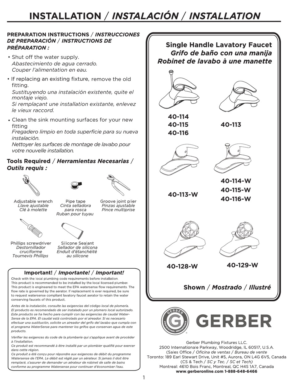 GERBER 40 114 INSTALLATION INSTRUCTION Pdf Download ManualsLib   Gerber 40 114 