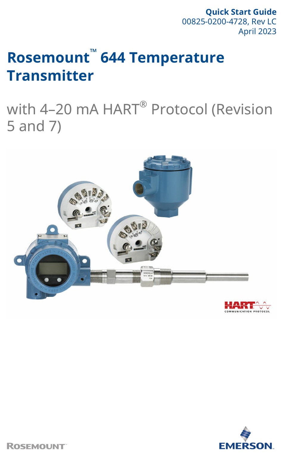 EMERSON ROSEMOUNT 644 QUICK START MANUAL Pdf Download ManualsLib