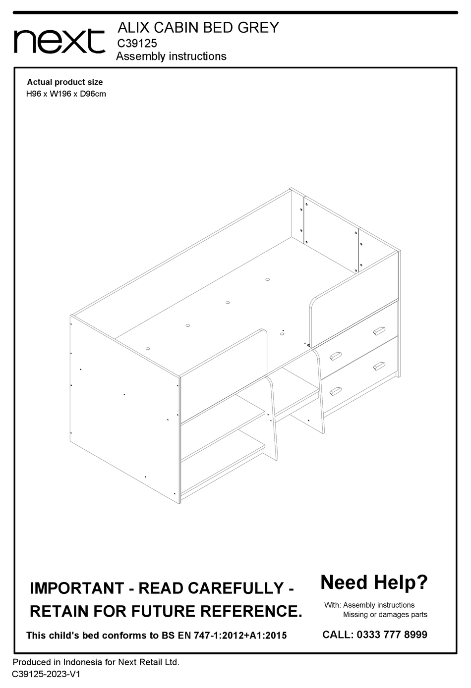 NEXT ALIX C39125 ASSEMBLY INSTRUCTIONS MANUAL Pdf Download ManualsLib