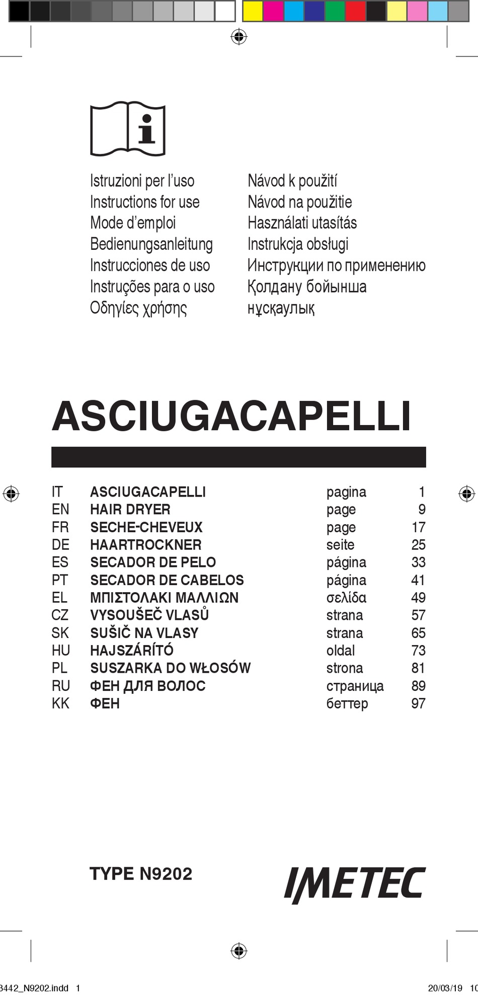 IMETEC N9202 INSTRUCTIONS FOR USE MANUAL Pdf Download ManualsLib
