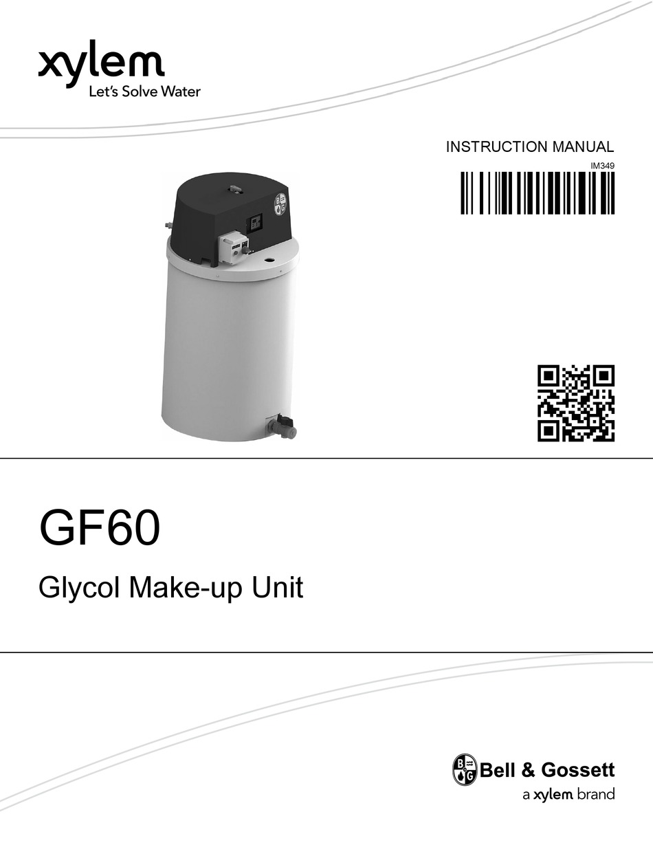 XYLEM BELL & GOSSETT GF60 INSTRUCTION MANUAL Pdf Download | ManualsLib