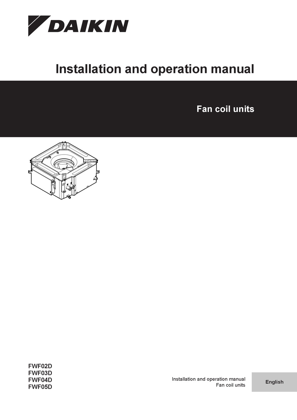 DAIKIN FWF02D INSTALLATION AND OPERATION MANUAL Pdf Download ManualsLib