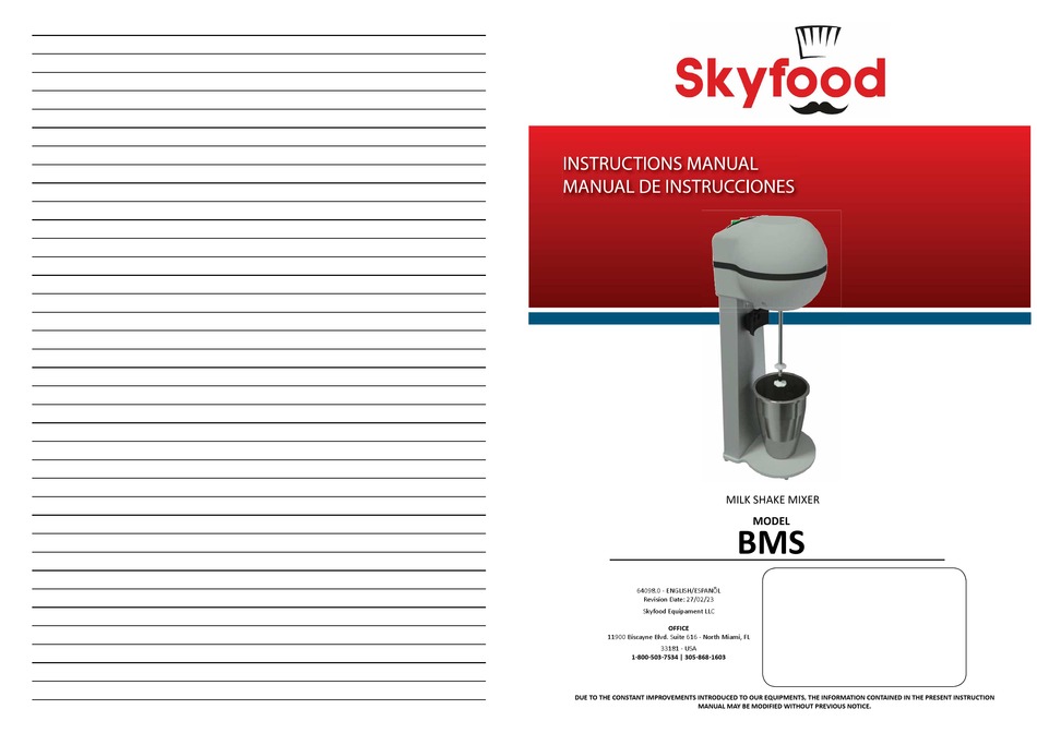 SKYFOOD BMS INSTRUCTION MANUAL Pdf Download ManualsLib
