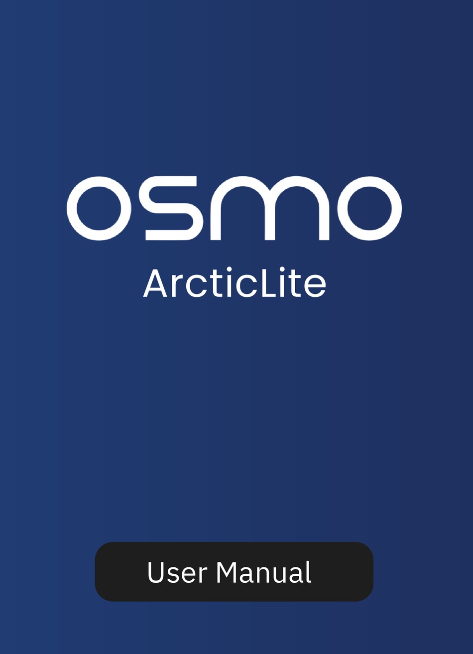 OSMO ARCTICLITE USER MANUAL Pdf Download ManualsLib