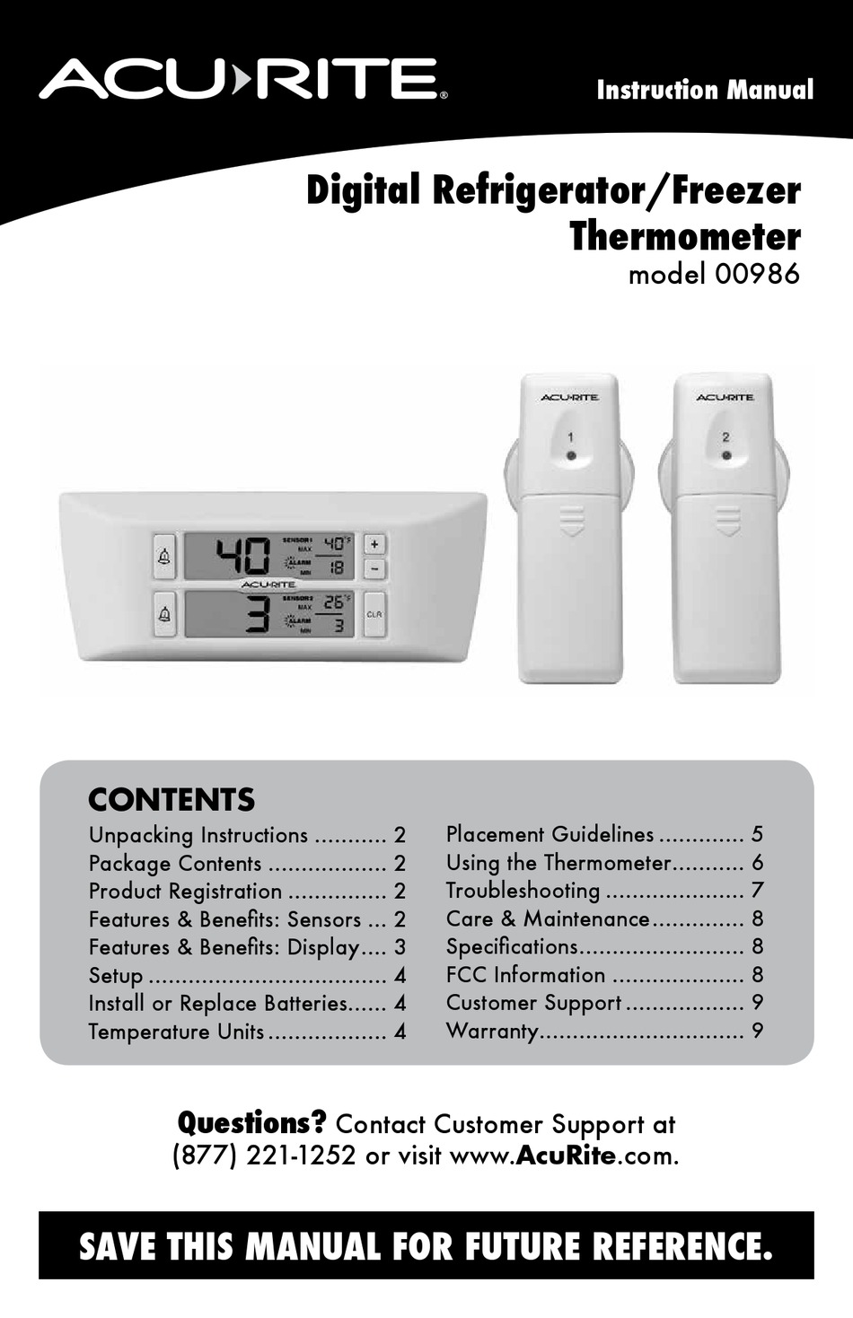 ACURITE 00986 INSTRUCTION MANUAL Pdf Download ManualsLib