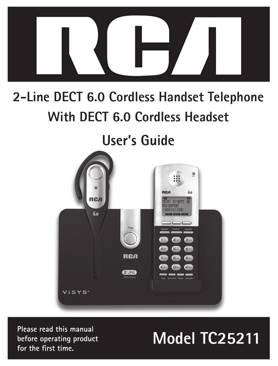 RCA TC25211 USER MANUAL Pdf Download | ManualsLib