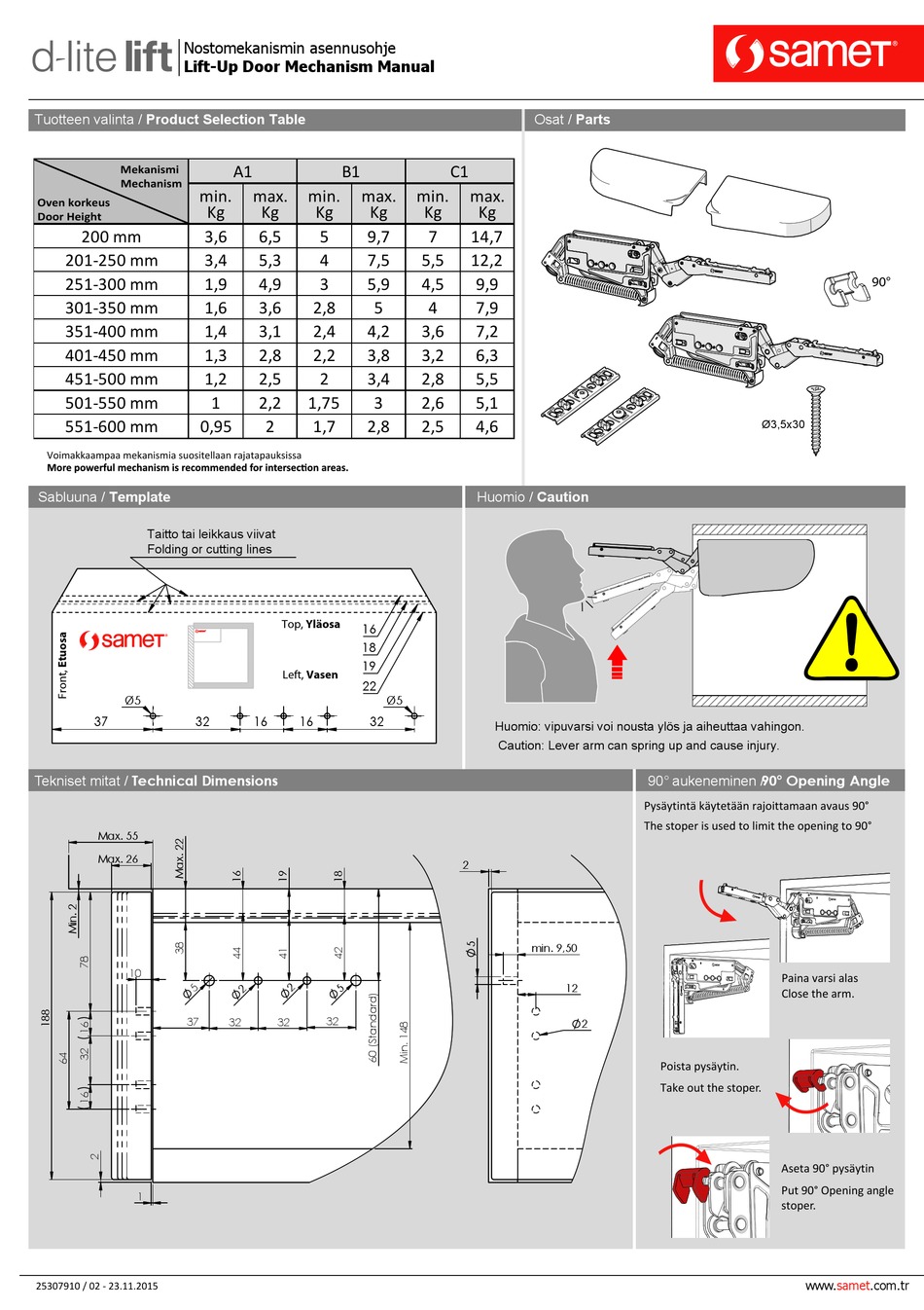 SAMET D-LITE LIFT MANUAL Pdf Download | ManualsLib