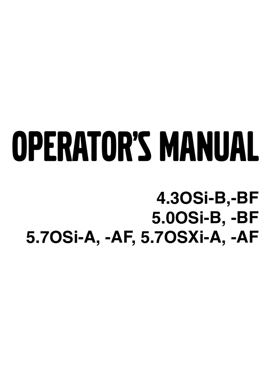 VOLVO PENTA 4.3OSI-B OPERATOR'S MANUAL Pdf Download | ManualsLib