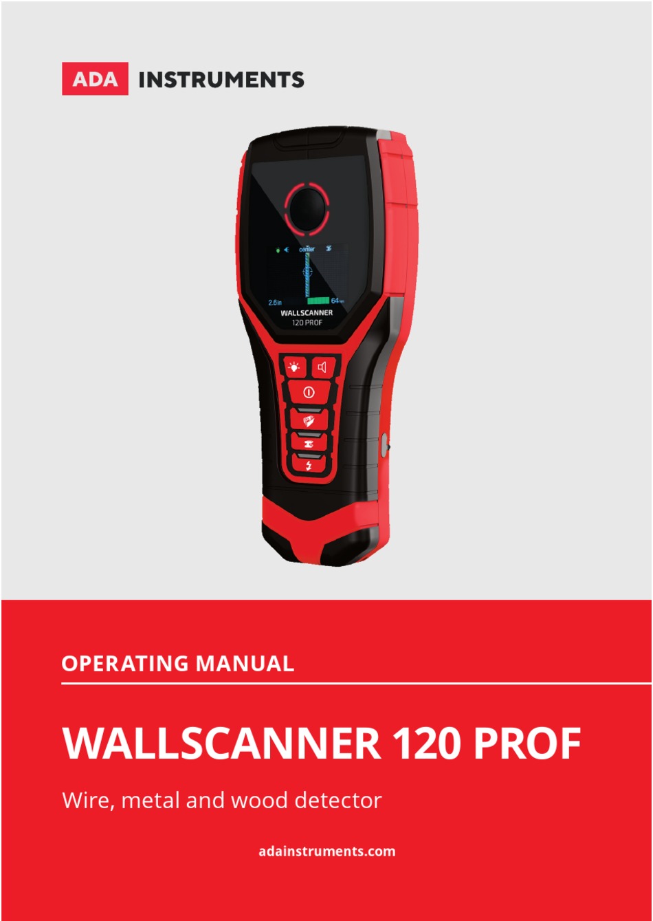 ADA INSTRUMENTS WALLSCANNER 120 PROF OPERATING MANUAL Pdf Download ...