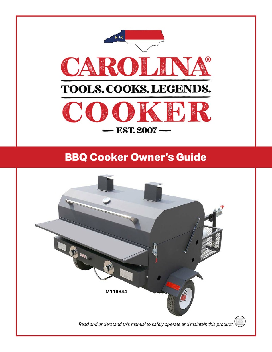 CAROLINA COOKER M116844 OWNER'S MANUAL Pdf Download ManualsLib