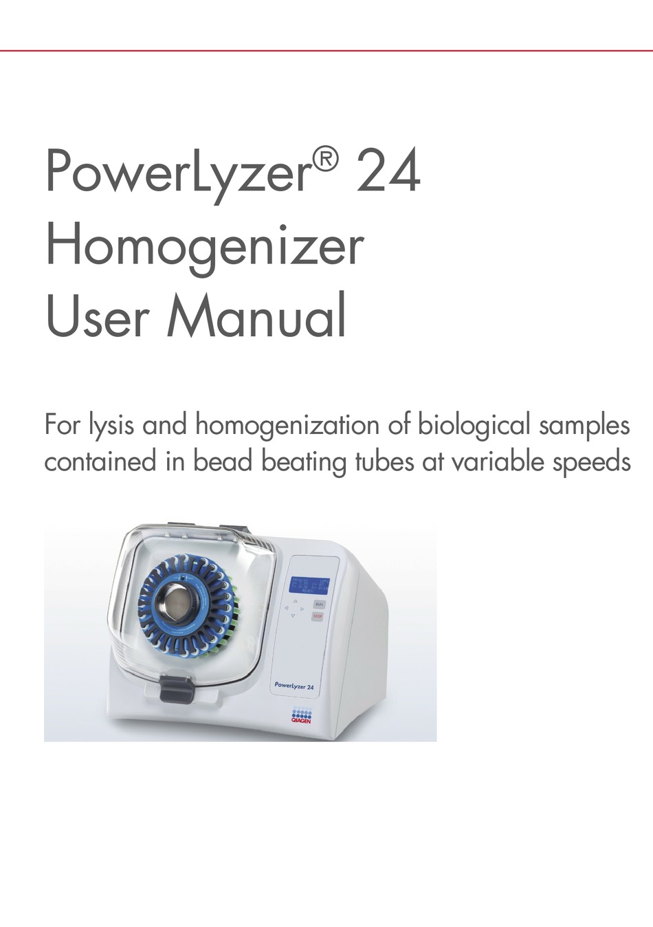 HOMOGENIZER POWERLYZER 24 USER MANUAL Pdf Download ManualsLib