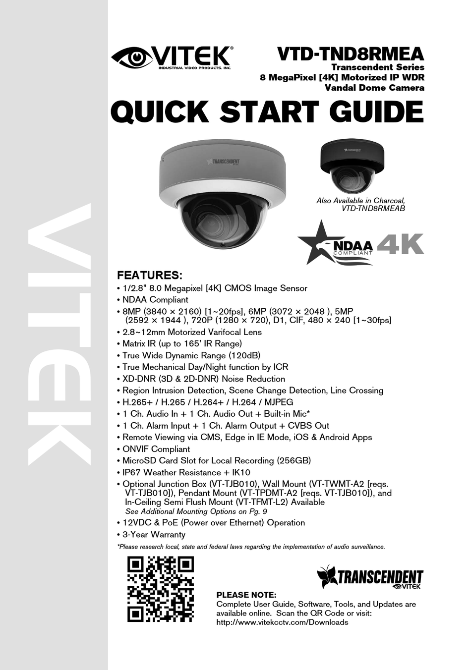 VITEK TRANSCENDENT VTDTND8RMEA QUICK START MANUAL Pdf Download