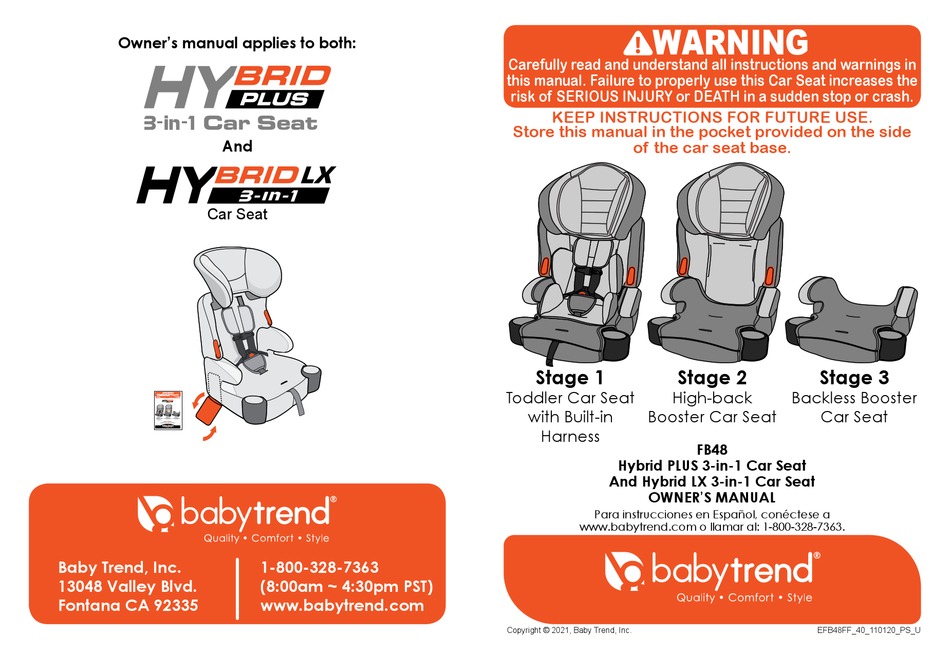 Baby trend clearance car seat manual