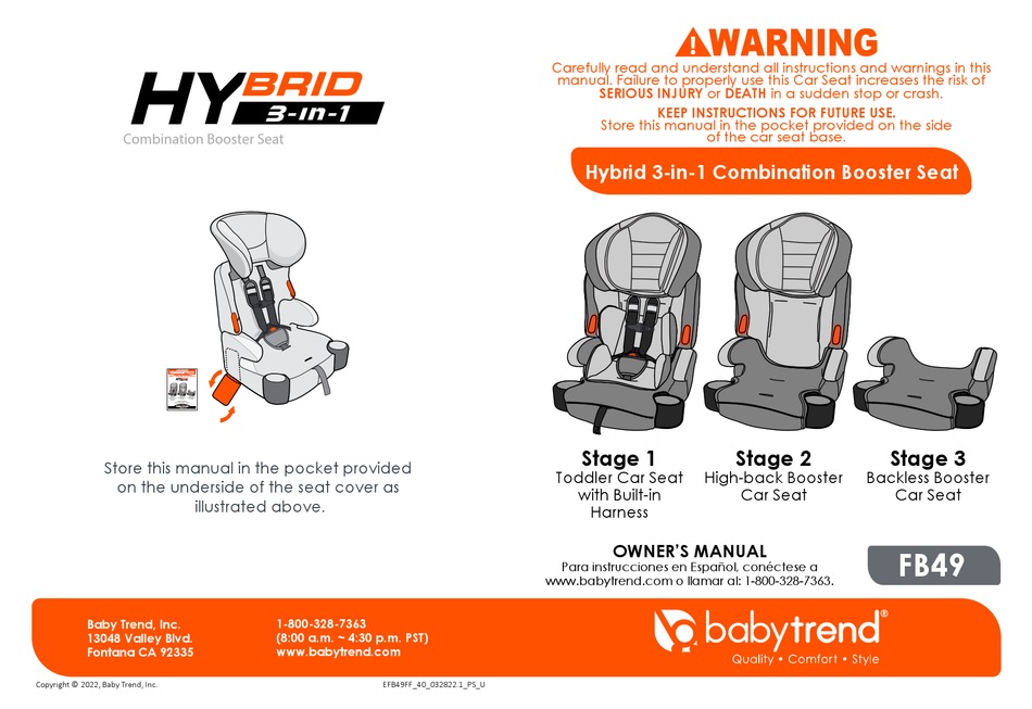 Hybrid 3 in outlet 1 car seat manual