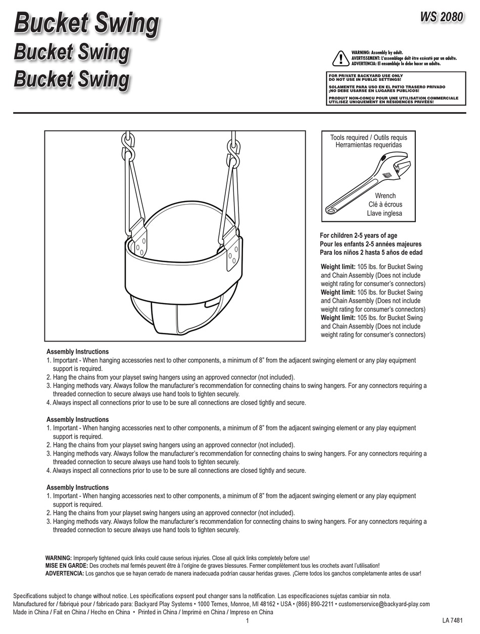 SWINGNSLIDE WS 2080 QUICK START MANUAL Pdf Download ManualsLib