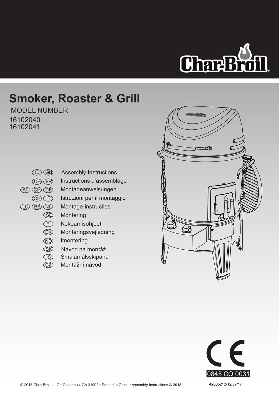 CHARBROIL 140678 ASSEMBLY INSTRUCTIONS MANUAL Pdf Download ManualsLib