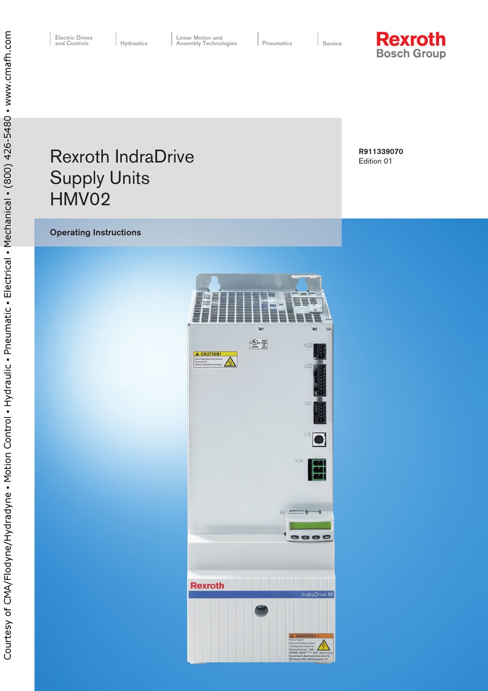 BOSCH REXROTH INDRADRIVE HMV02 OPERATING INSTRUCTIONS MANUAL Pdf ...