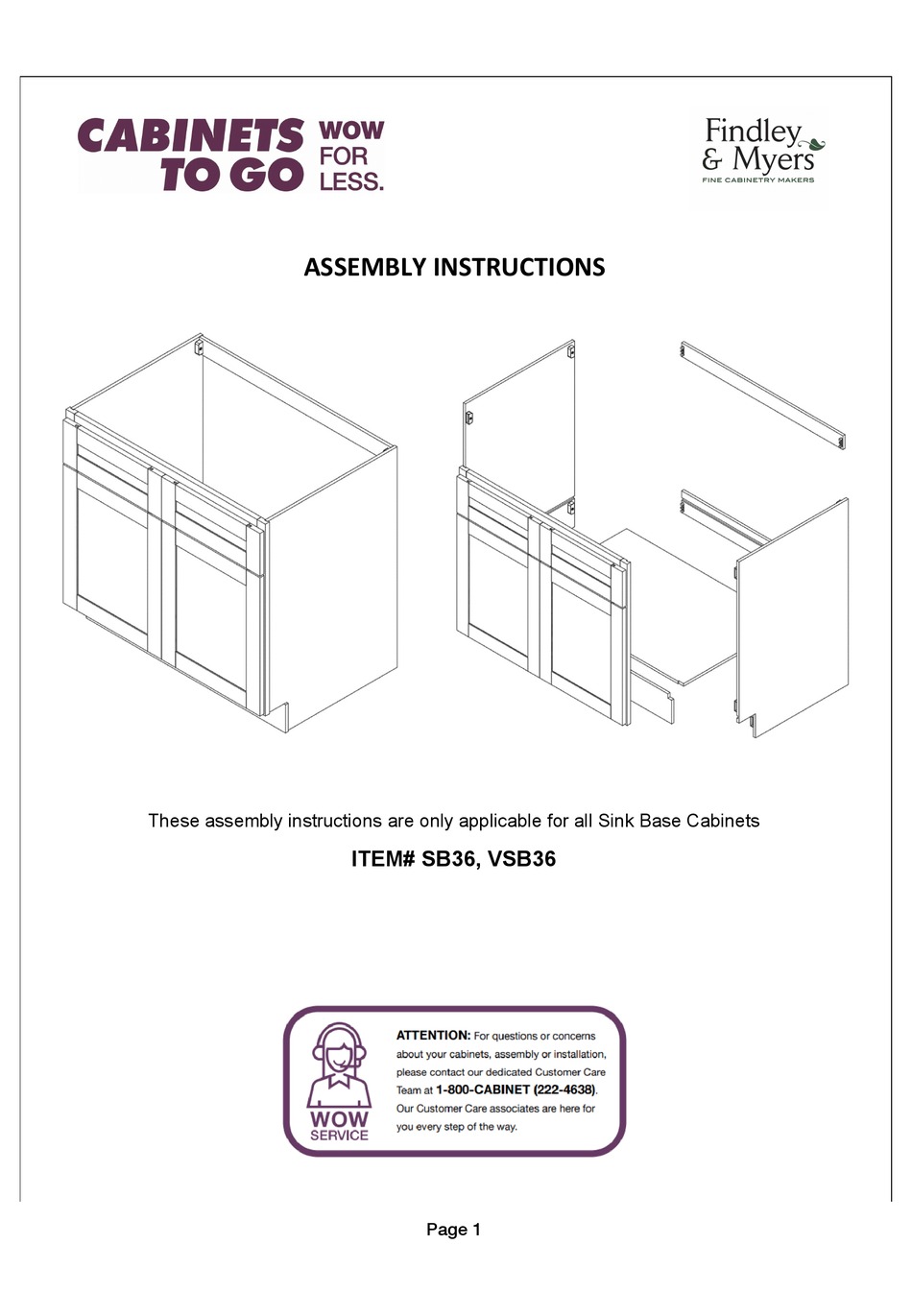 Myers Sb36 Assembly Instructions Manual
