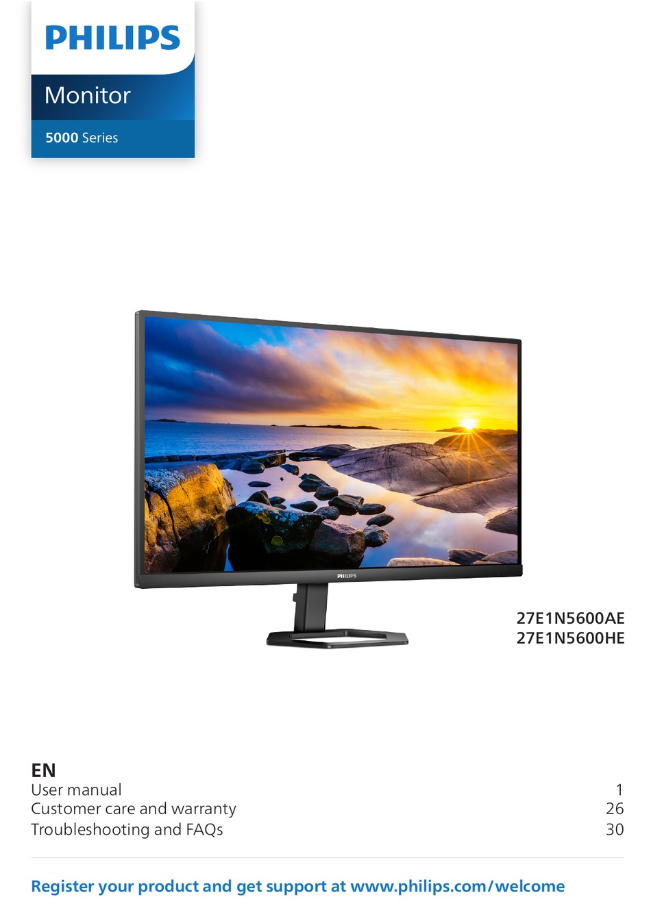 PHILIPS 27E1N5600AE USER MANUAL Pdf Download | ManualsLib