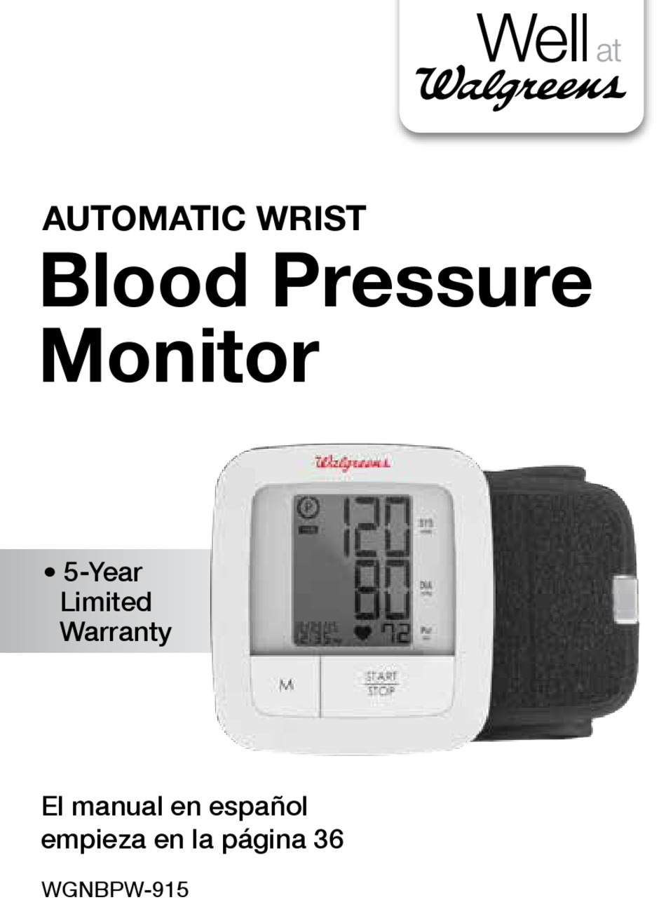 WALGREENS WGNBPW915 MANUAL Pdf Download ManualsLib