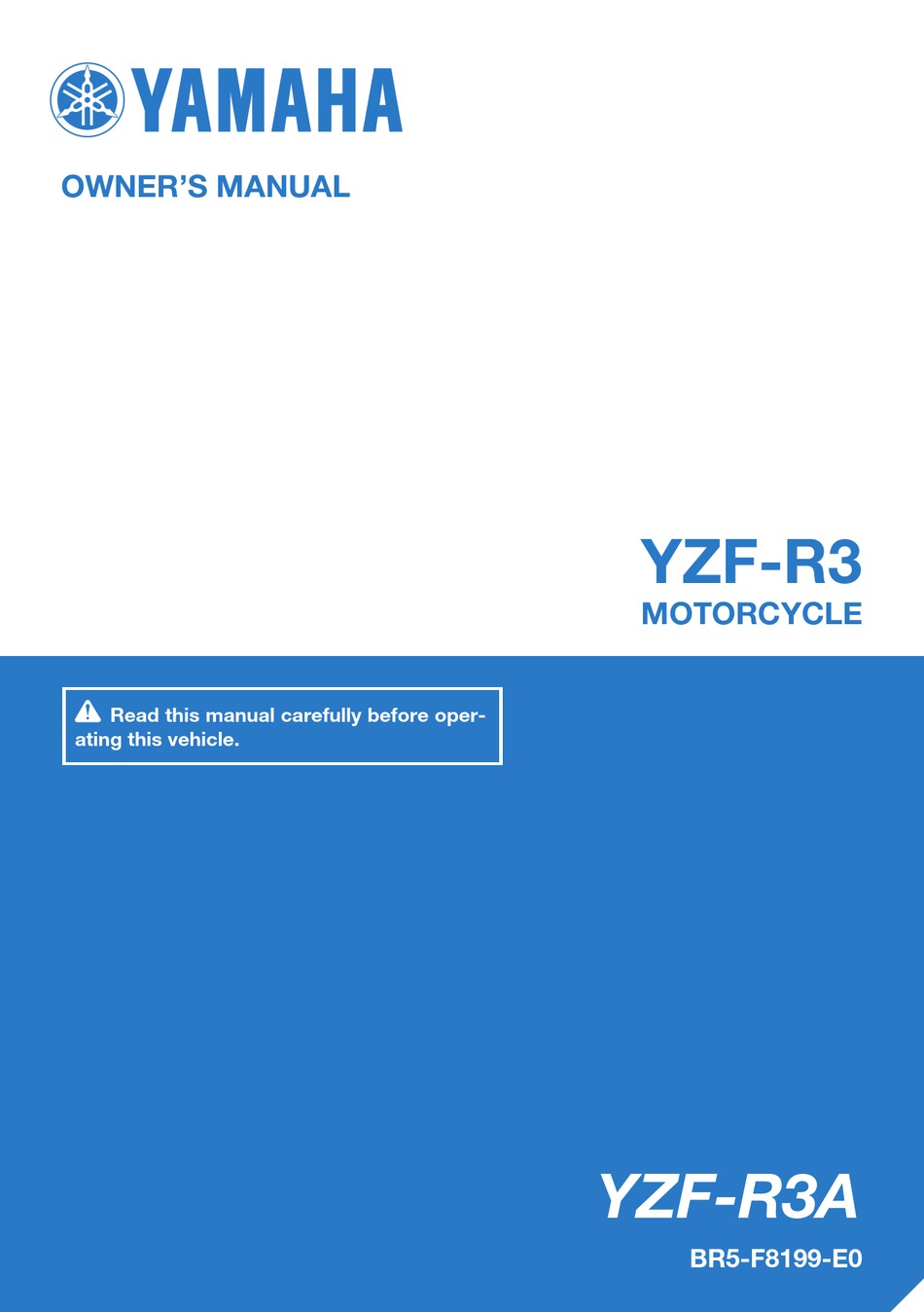 YAMAHA YZF-R3A OWNER'S MANUAL Pdf Download | ManualsLib