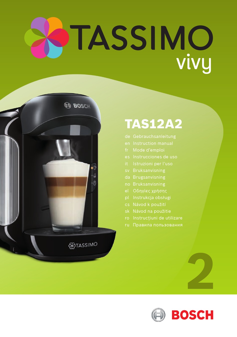 BOSCH TASSIMO VIVY TAS12A2 INSTRUCTION MANUAL Pdf Download ManualsLib