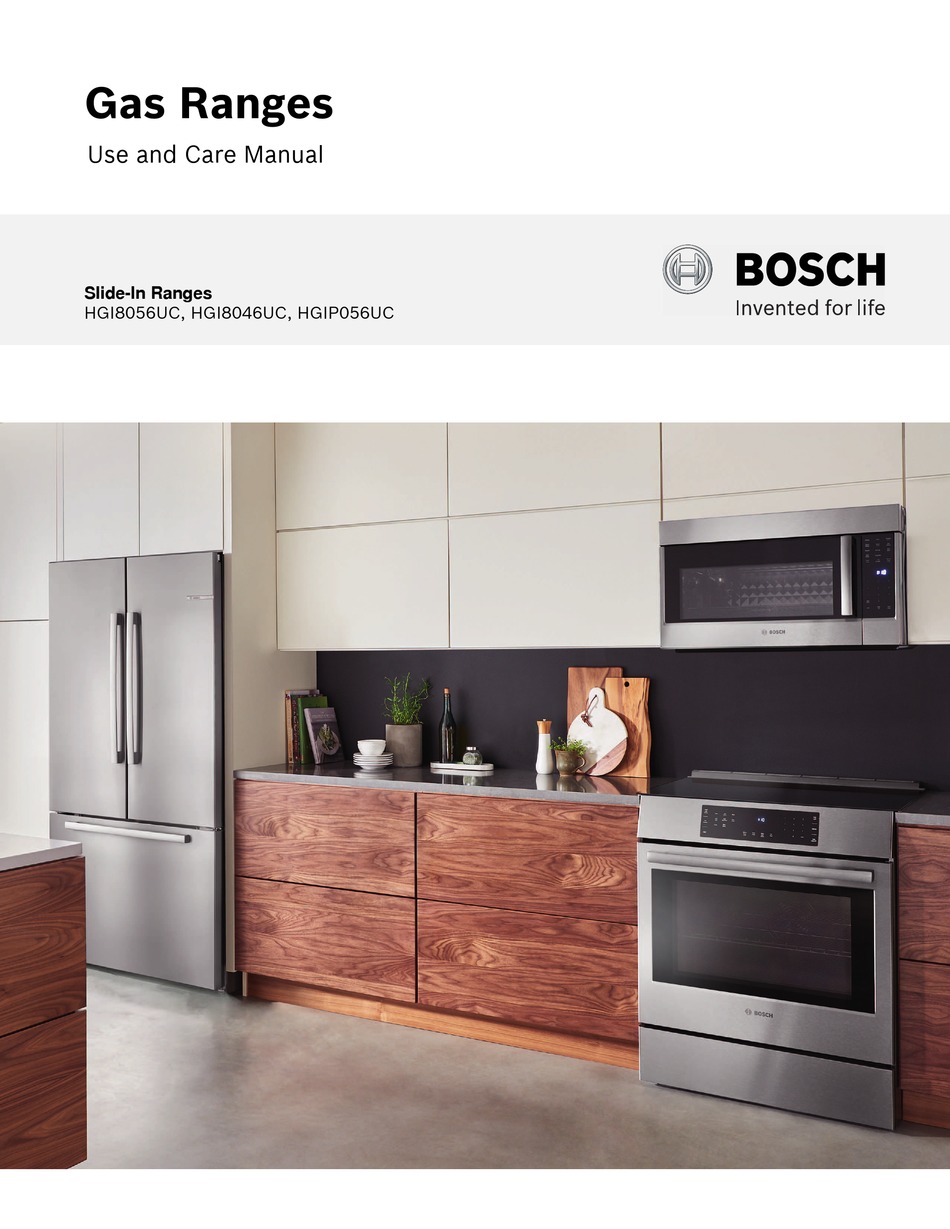 BOSCH HGI8056UC USE AND CARE MANUAL Pdf Download ManualsLib