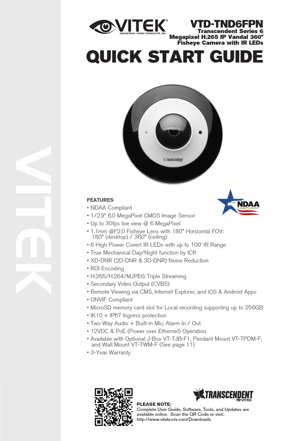 VITEK TRANSCENDENT VTDTND6FPN QUICK START MANUAL Pdf Download ManualsLib