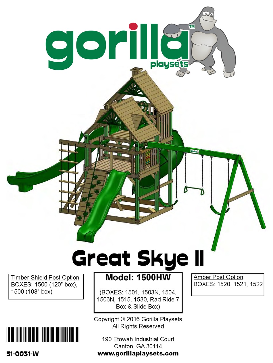 GORILLA PLAYSETS GREAT SKYE II MANUAL Pdf Download ManualsLib