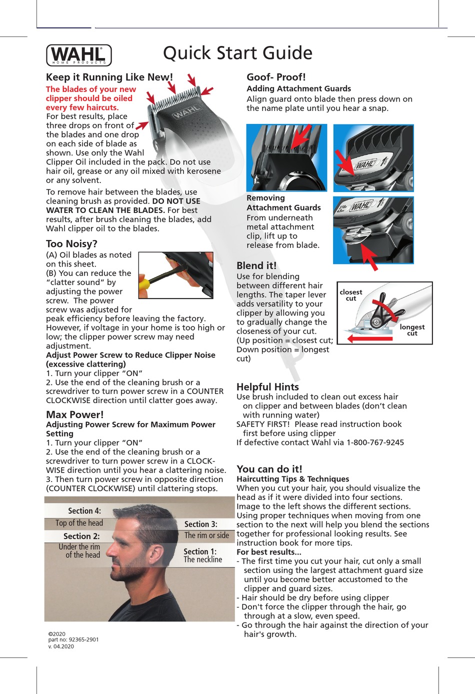 WAHL MC3 QUICK START MANUAL Pdf Download ManualsLib