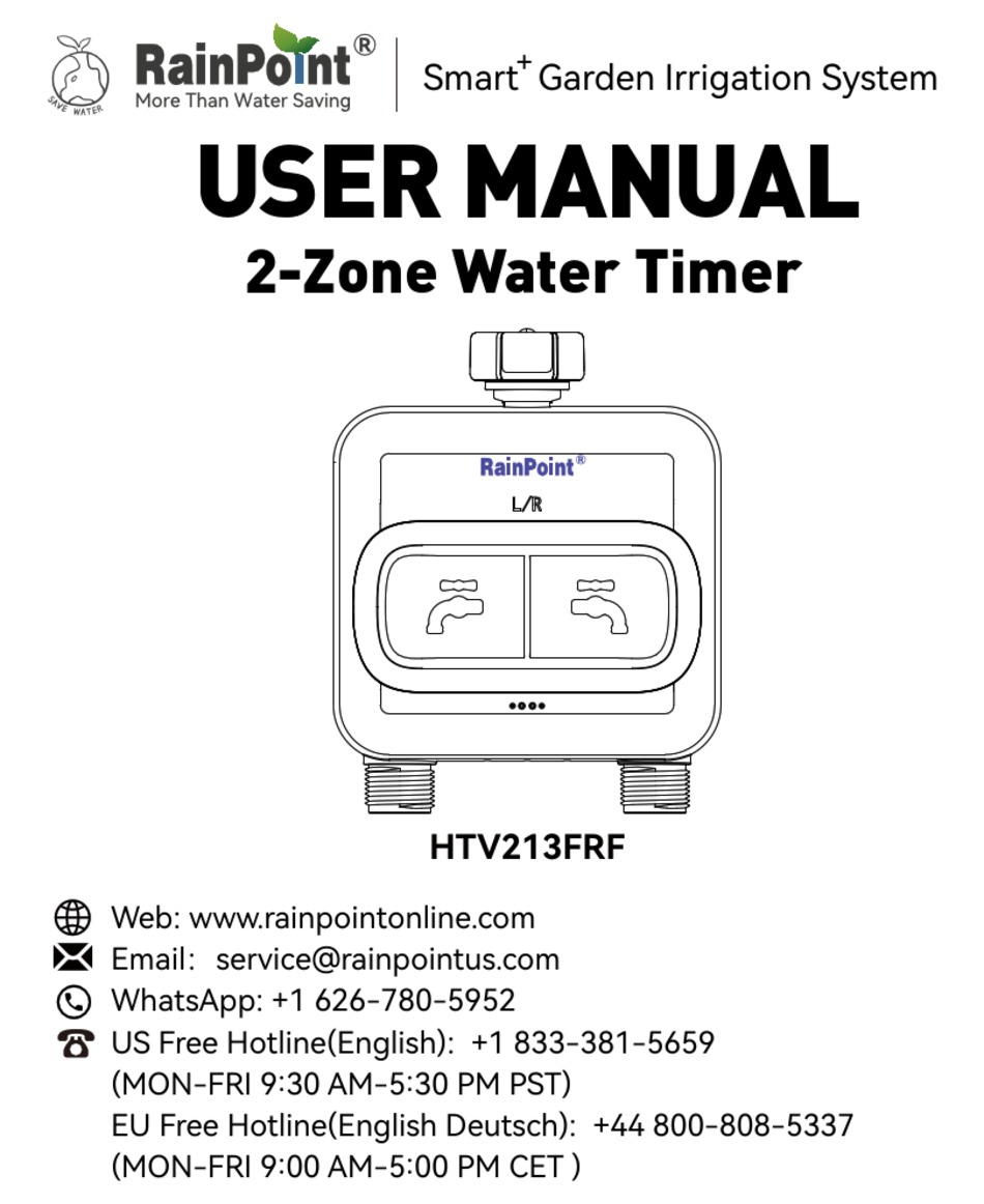 RAINPOINT HTV213FRF USER MANUAL Pdf Download ManualsLib