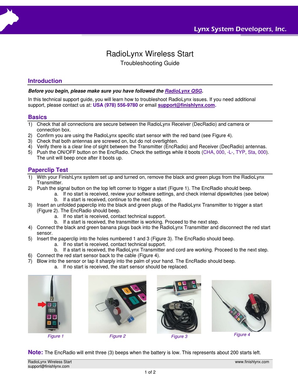 LYNX SYSTEM DEVELOPERS RADIOLYNX TROUBLESHOOTING MANUAL Pdf Download