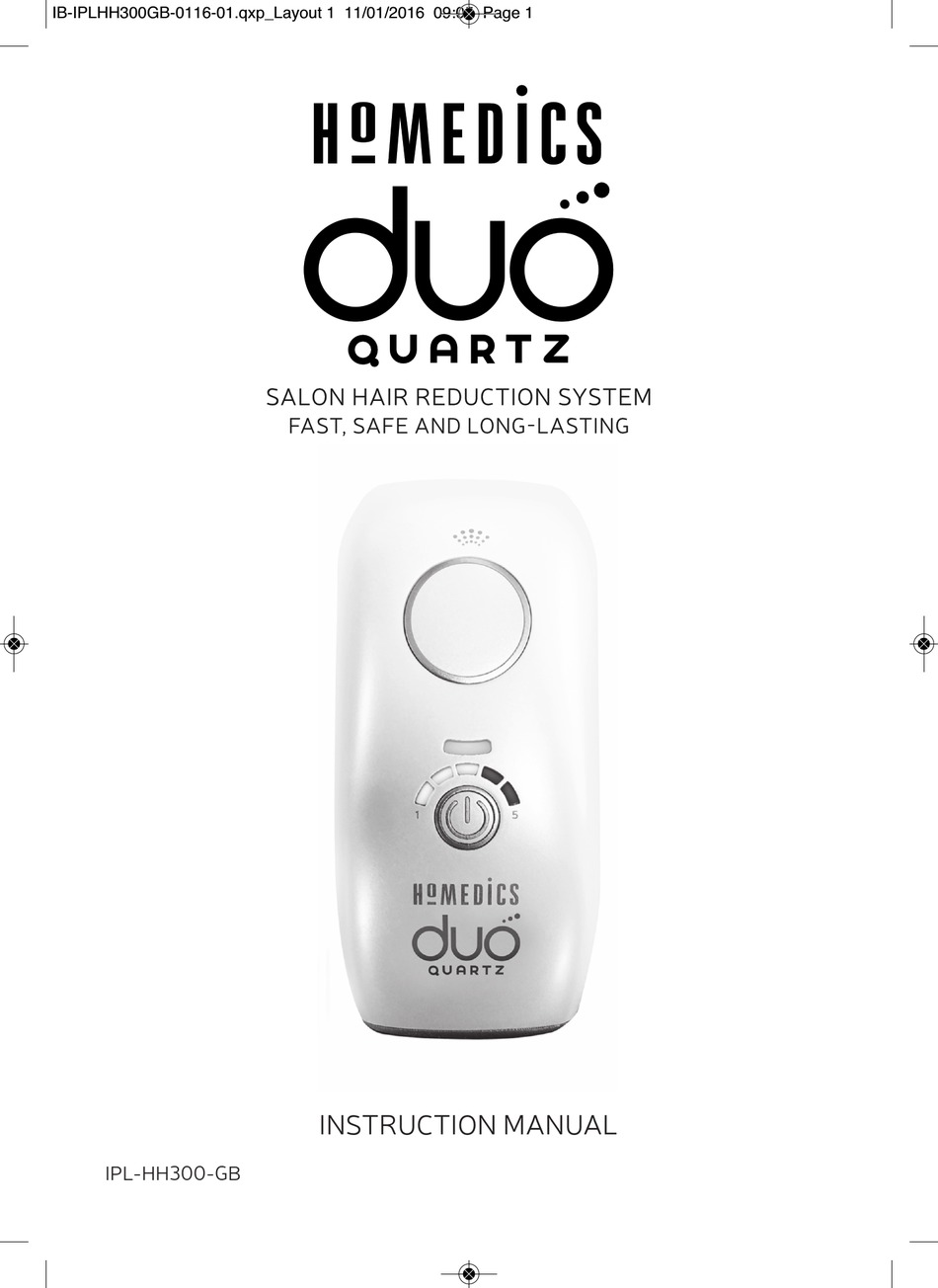 HOMEDICS DUO QUARTZ INSTRUCTION MANUAL Pdf Download ManualsLib