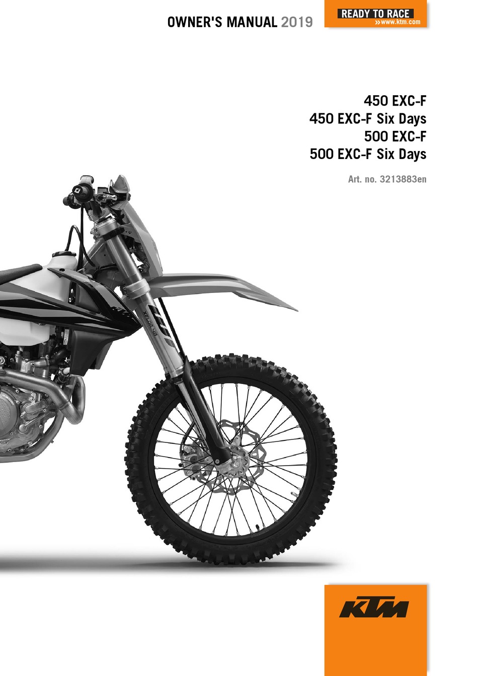 KTM 450 EXC-F 2019 OWNER'S MANUAL Pdf Download | ManualsLib