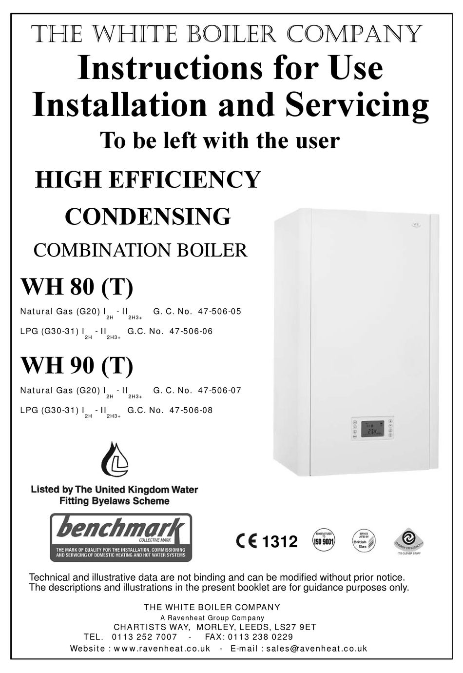RAVENHEAT WHITE BOILER WH 80 INSTRUCTIONS FOR USE INSTALLATION AND SERVICING Pdf Download