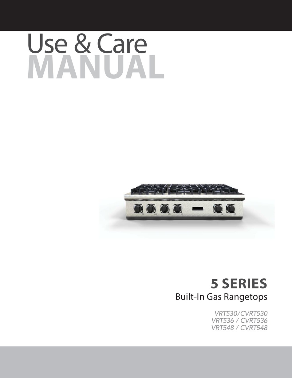 VIKING RANGE CVRT530 USE & CARE MANUAL Pdf Download ManualsLib