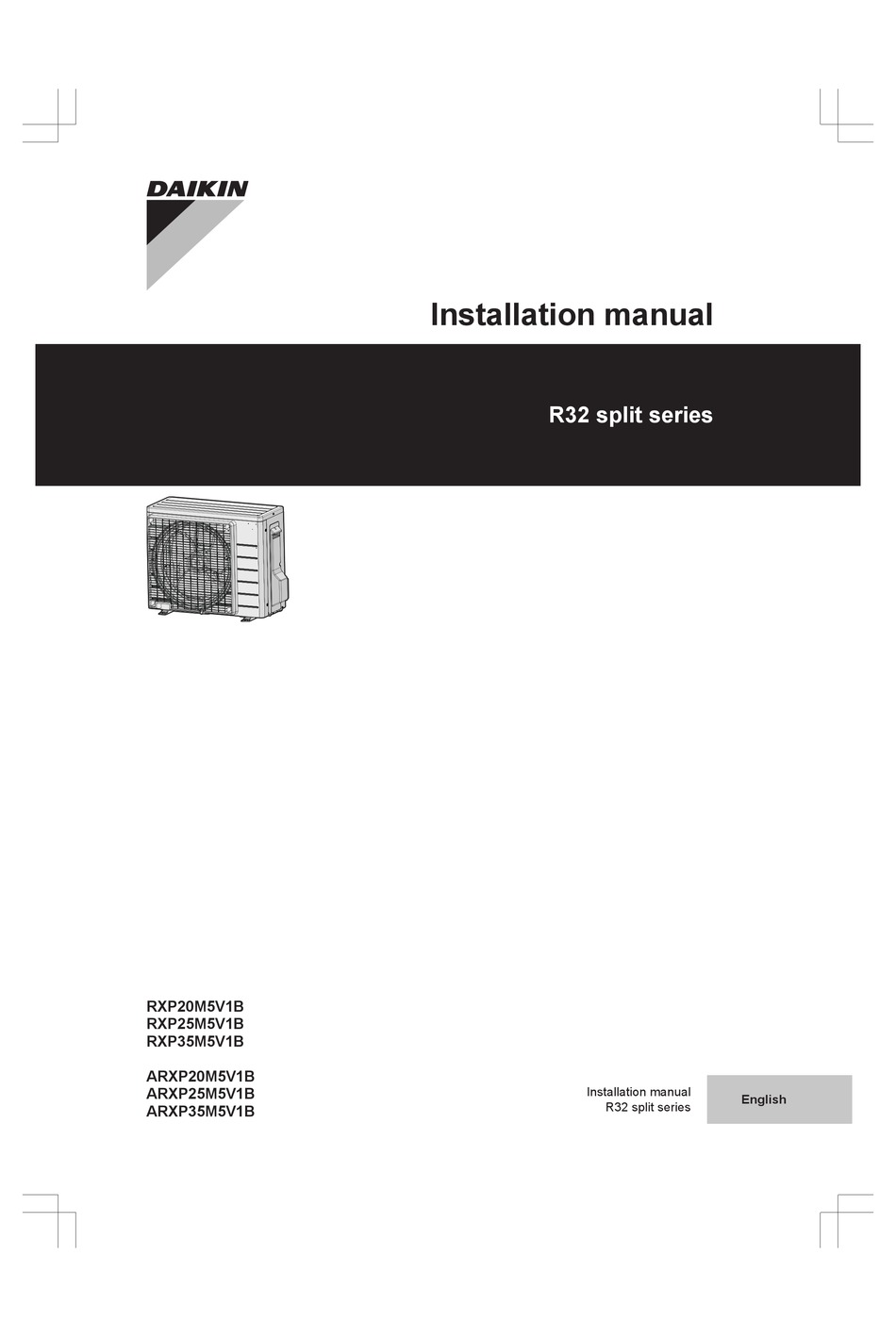 DAIKIN RXP25M5V1B INSTALLATION MANUAL Pdf Download ManualsLib