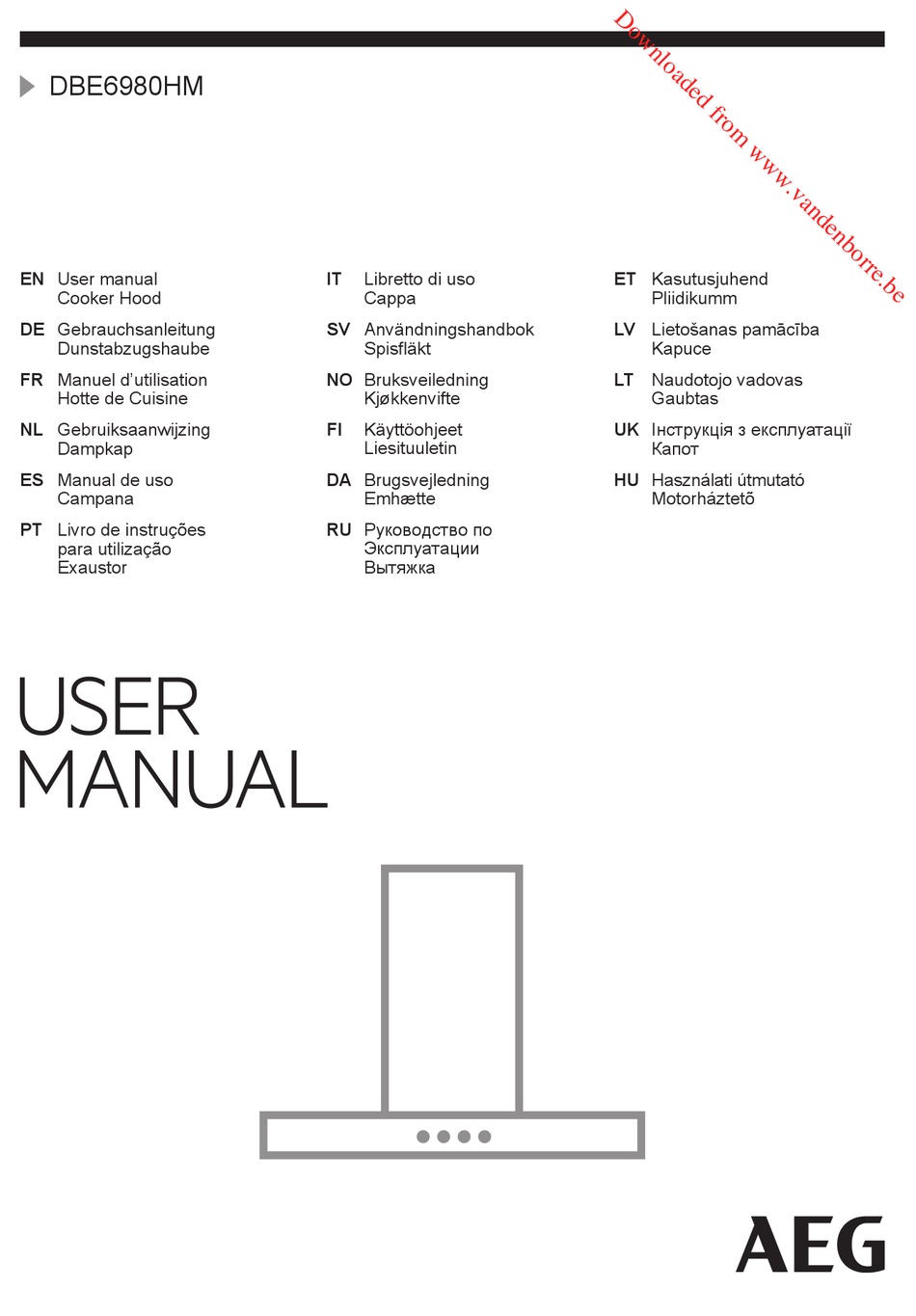 AEG DBE6980HM USER MANUAL Pdf Download | ManualsLib