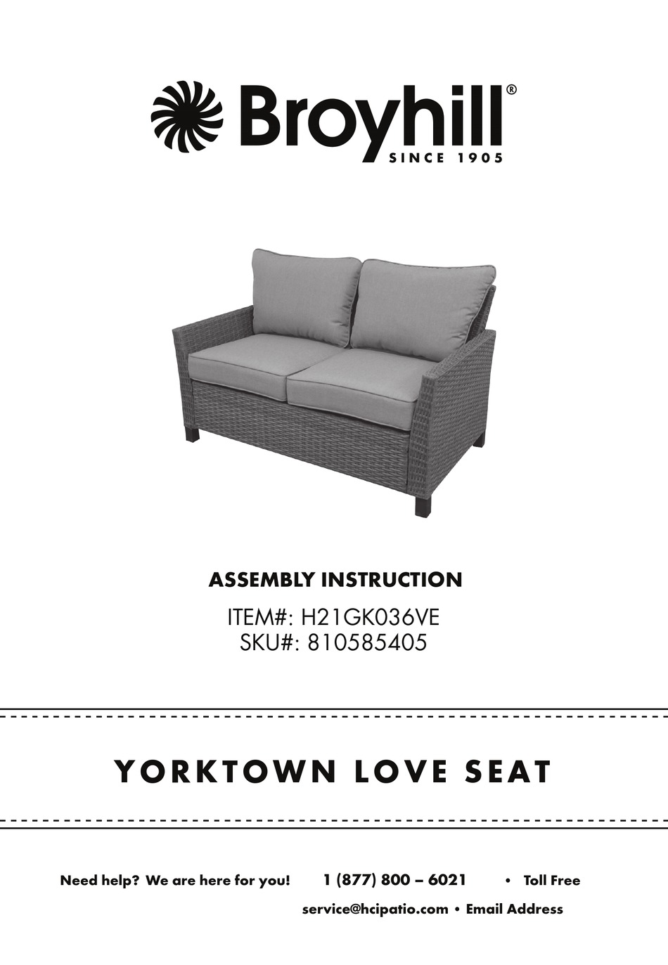 BROYHILL YORKTOWN H21GK036VE ASSEMBLY INSTRUCTION Pdf Download ManualsLib
