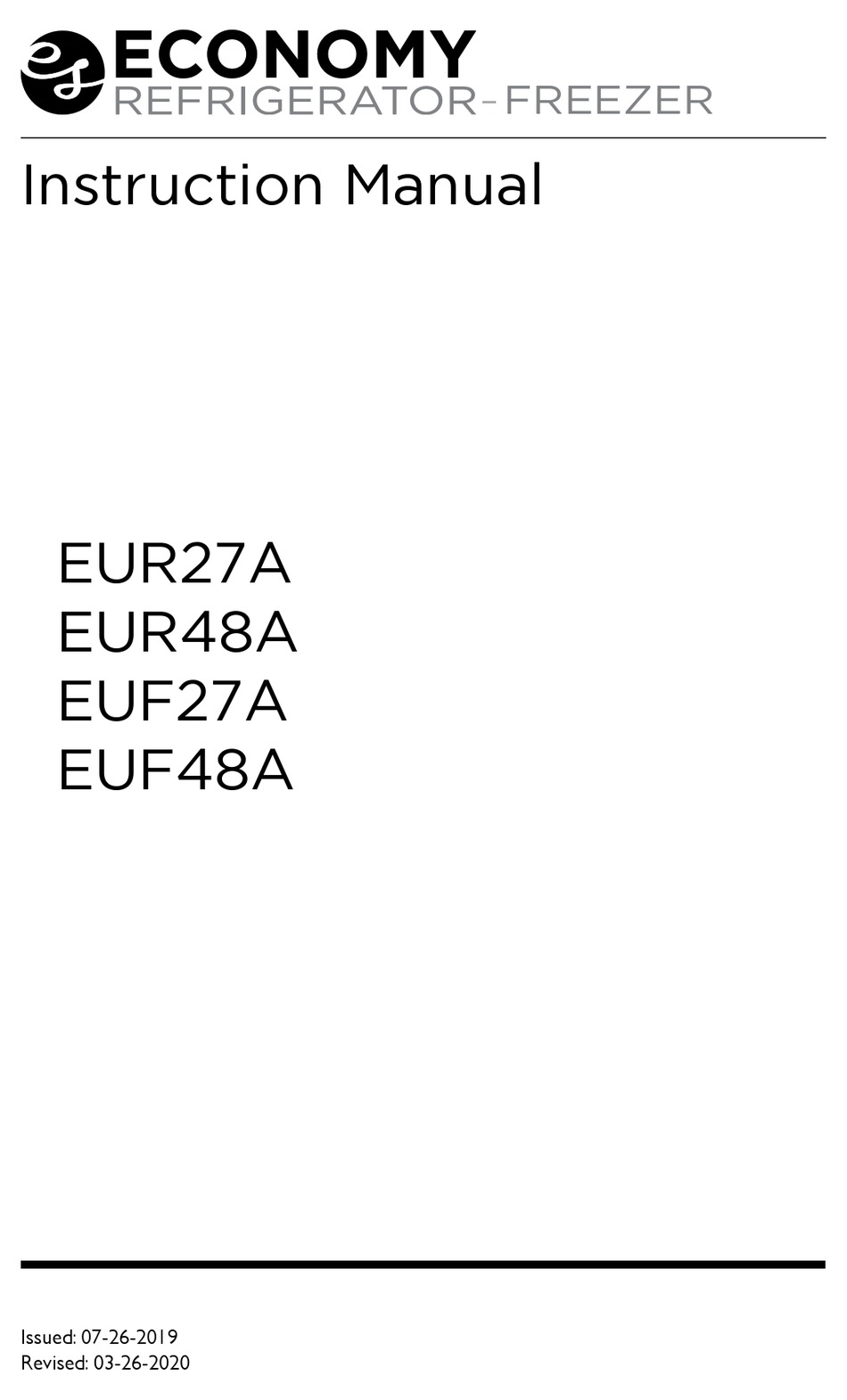 HOSHIZAKI ECONOMY SERIES INSTRUCTION MANUAL Pdf Download ManualsLib