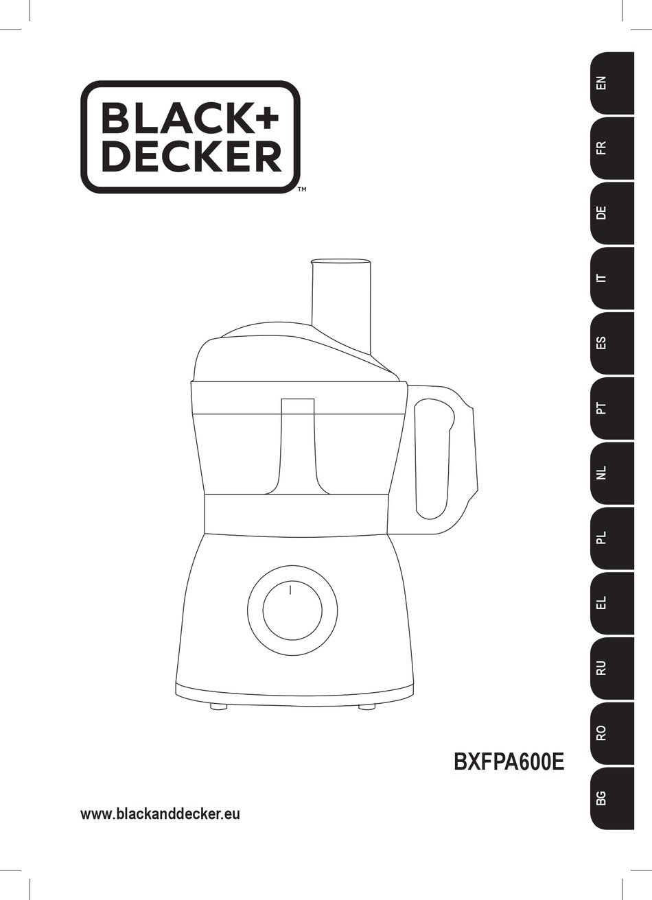 BLACK & DECKER Quick & Easy FP1450 Food Processor Type 1 Choice