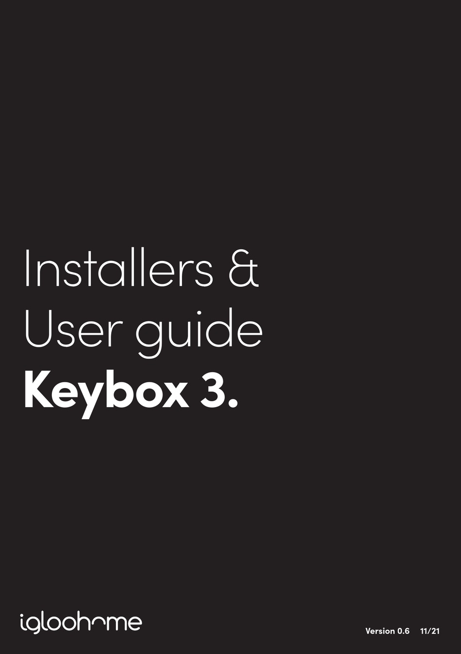 IGLOOHOME KEYBOX 3 INSTALLER/USER MANUAL Pdf Download ManualsLib