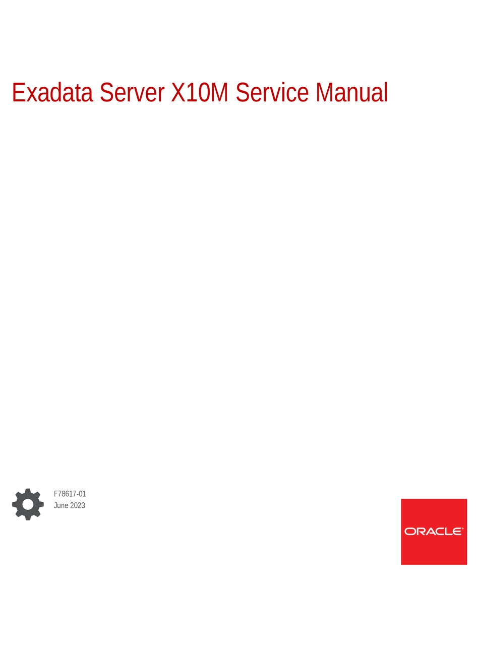 ORACLE EXADATA X10M SERVICE MANUAL Pdf Download ManualsLib