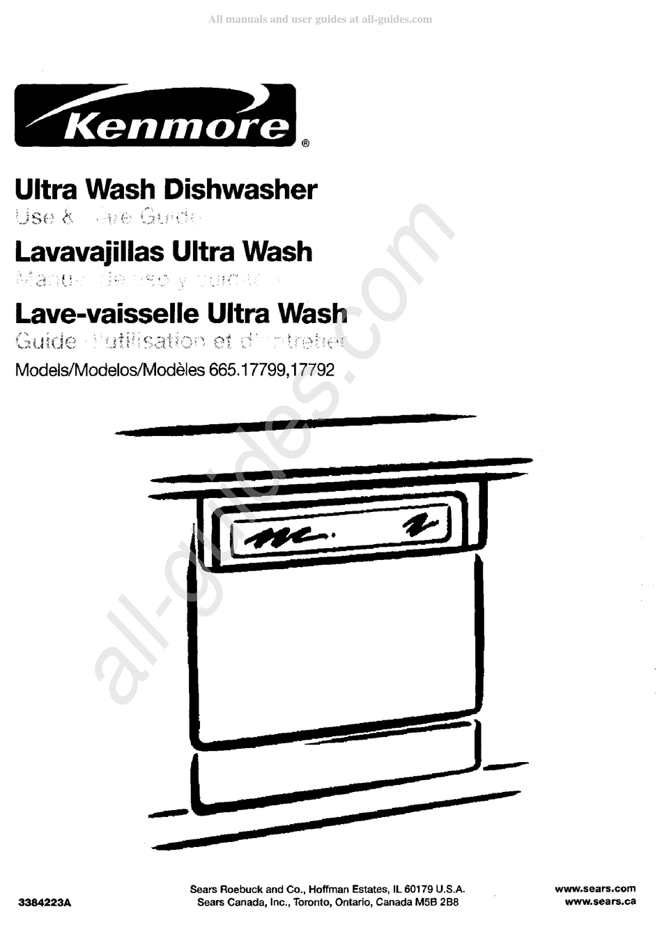 KENMORE ULTRA WASH 665.17799 USE & CARE MANUAL Pdf Download | ManualsLib