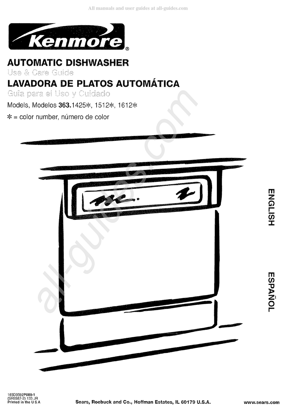 KENMORE ULTRA WASH 363.1425 SERIES USE & CARE MANUAL Pdf Download ...