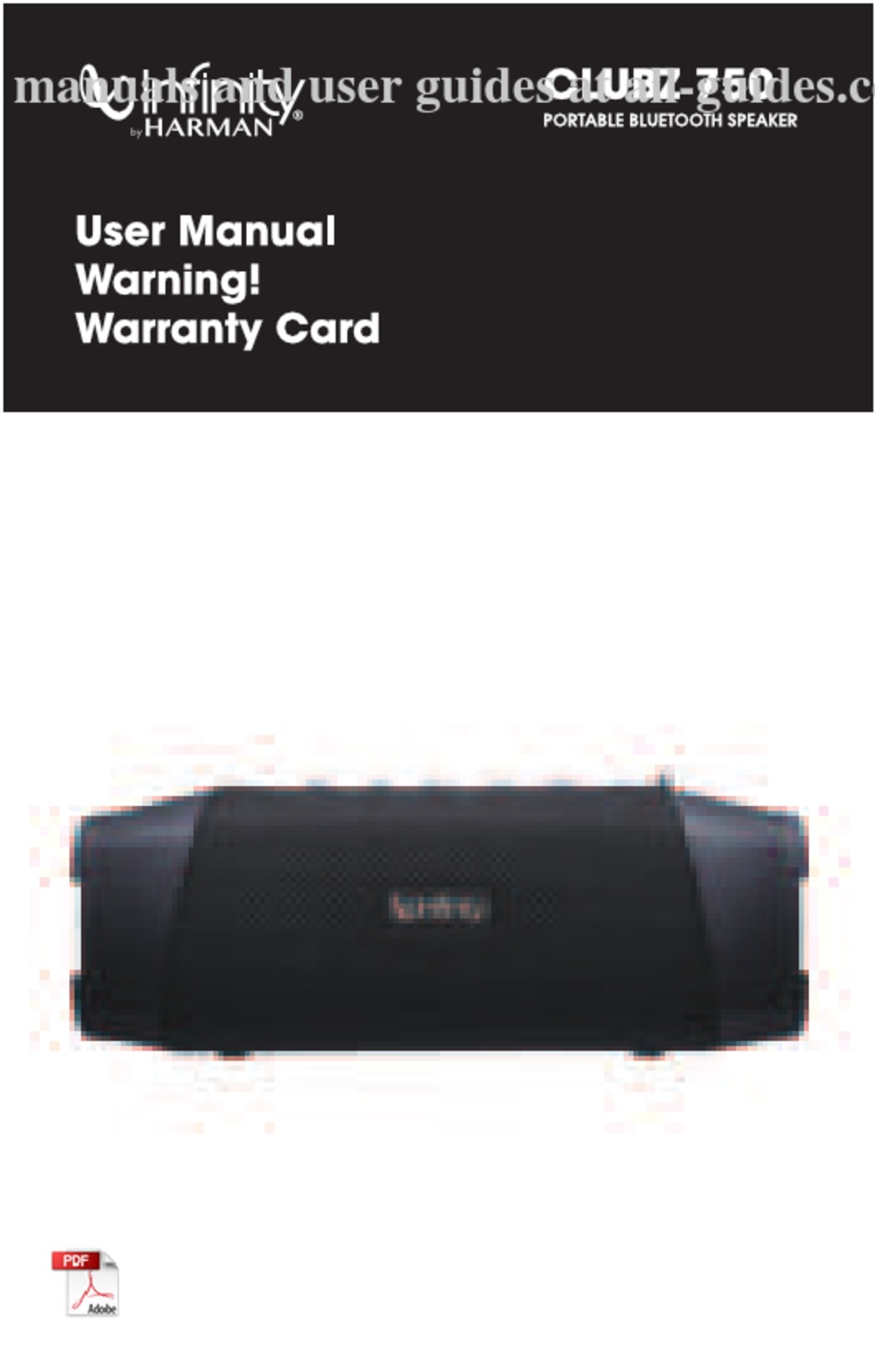 HARMAN INFINITY CLUBZ750Z USER MANUAL Pdf Download ManualsLib