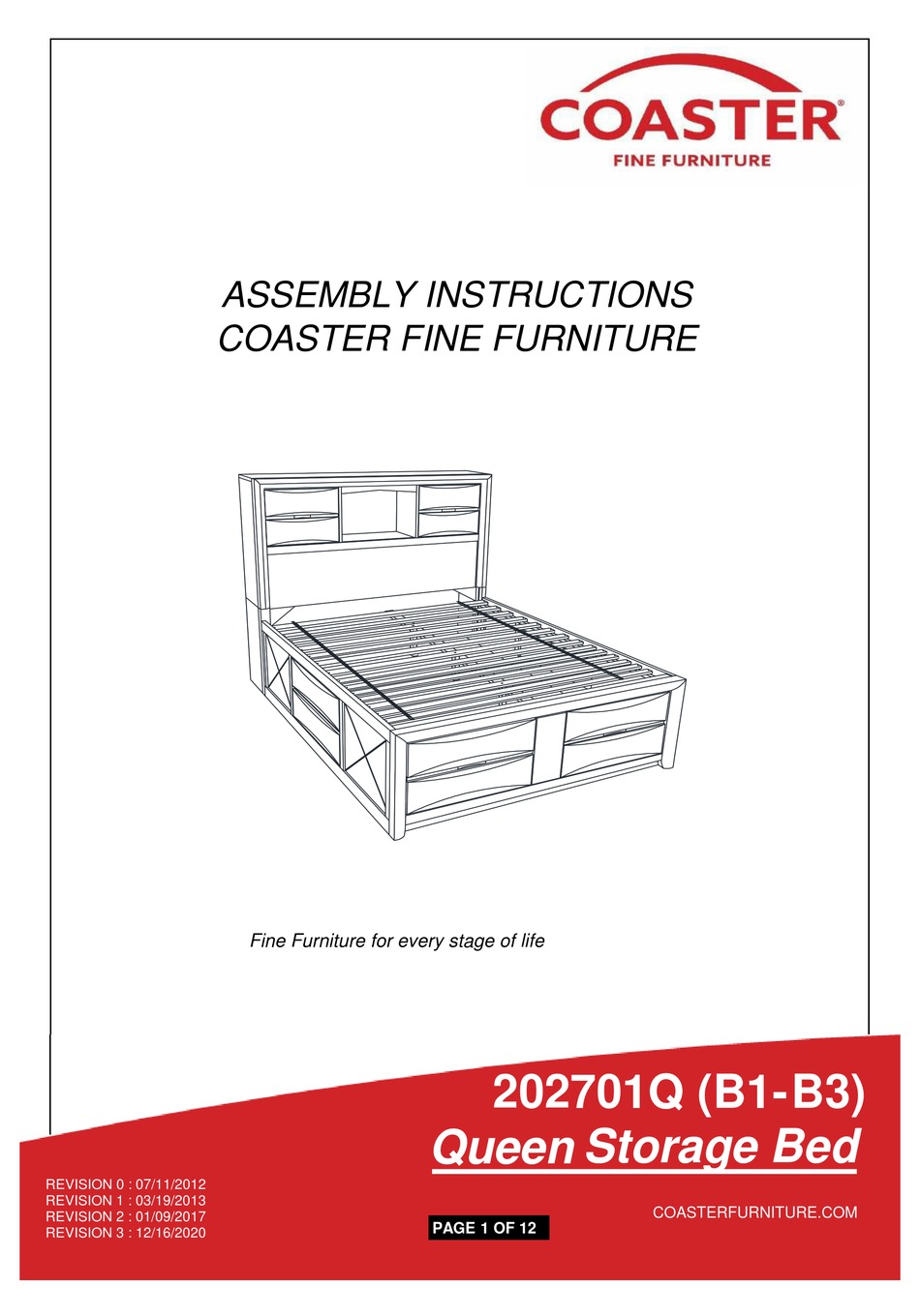 COASTER 202701Q ASSEMBLY INSTRUCTIONS MANUAL Pdf Download ManualsLib
